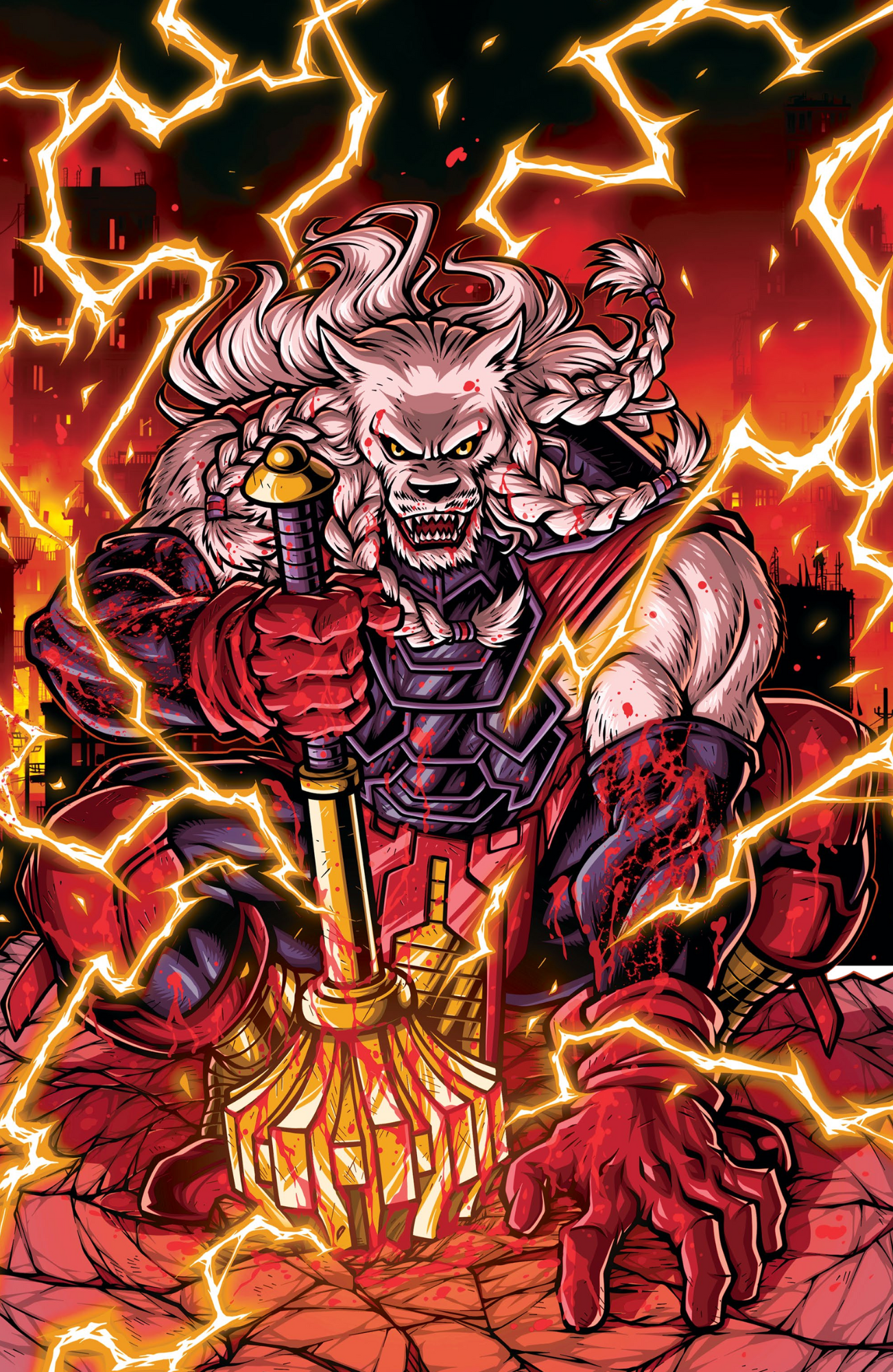 BATTLE BEAST #5 EXCLUSIVE FOIL VIRGIN BY KICKSTRADOMIS