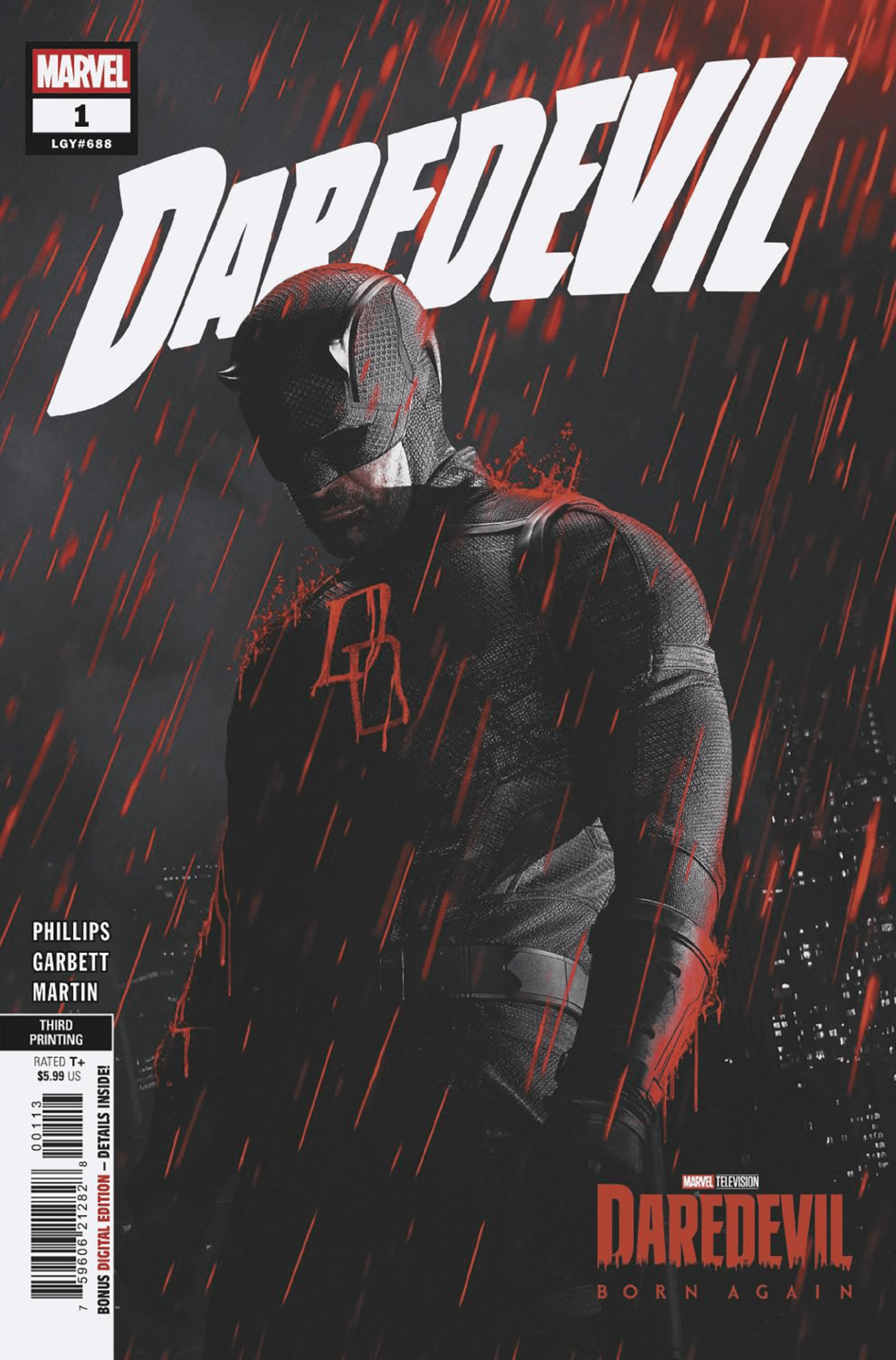 DAREDEVIL #1 MARVEL TELEVISION 3RD PRINTING VARIANT.