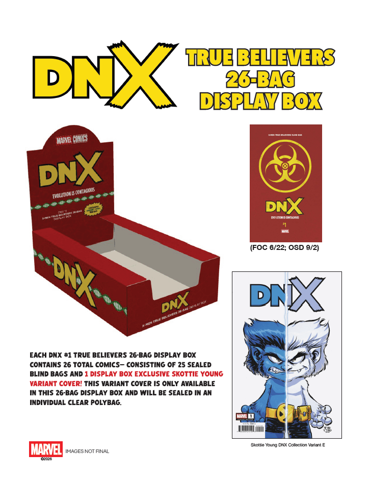 DNX 1 TRUE BELIEVERS 26-BAG DISPLAY BOX - Countdown Comics